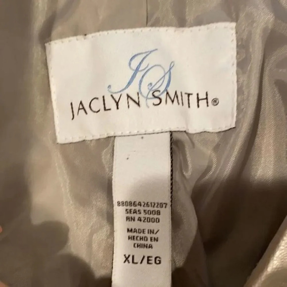 COPY - Jaclyn Smith faux leather metallic silver jacket - Picture 8 of 9